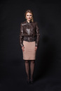 Женская кожаная куртка из натуральной кожи ПИТОНА с воротником 8010180-2