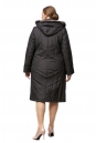 Женское пальто из текстиля с капюшоном, отделка песец 8012675-3