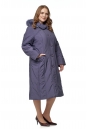 Женское пальто из текстиля с капюшоном, отделка песец 8016143