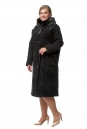 Женское пальто из текстиля с воротником, отделка искусственный мех 8016740