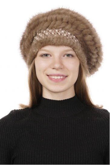 Шапка женская из норки