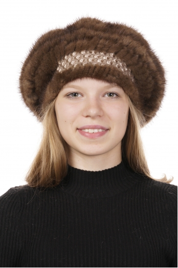 Шапка женская из норки