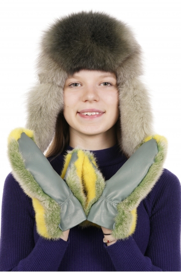 Меховые варежки женские из норки