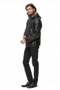 Мужская кожаная куртка из эко-кожи с капюшоном, отделка искусственный мех 8019279-2