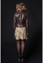 Женская кожаная куртка из натуральной кожи питона с воротником 8020515-3