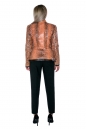 Женская кожаная куртка из натуральной кожи питона с воротником 8020523-3