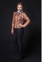 Женская кожаная куртка из натуральной кожи питона без воротника 8020531-2