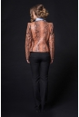 Женская кожаная куртка из натуральной кожи питона без воротника 8020531-4