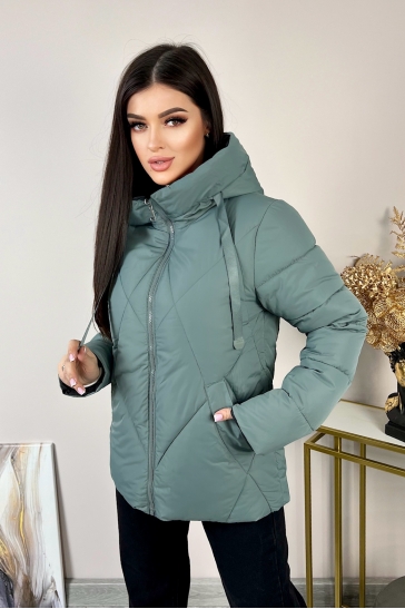 Куртка женская из текстиля с капюшоном
