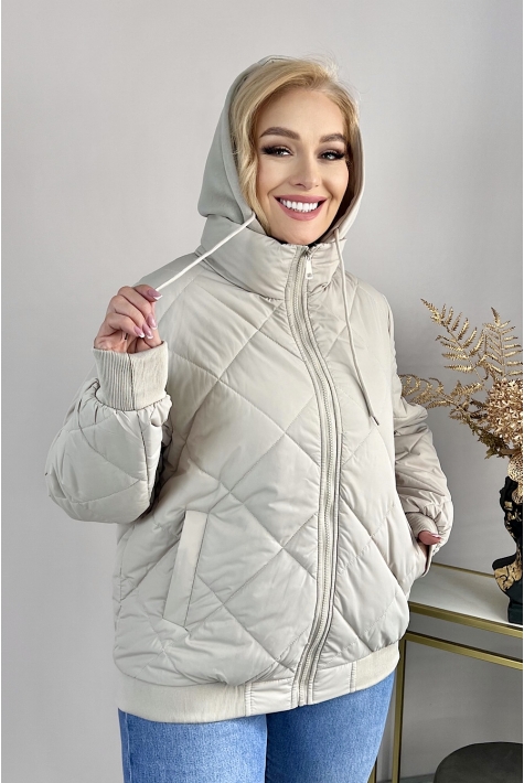 Куртка женская из текстиля с капюшоном 8024007